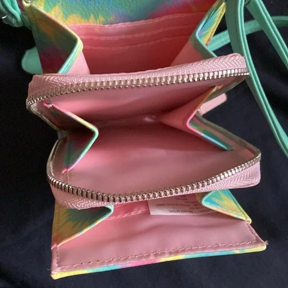 Pretty crossbody bag wallet/purse - tie dye pastel pattern - Picture 4 of 4